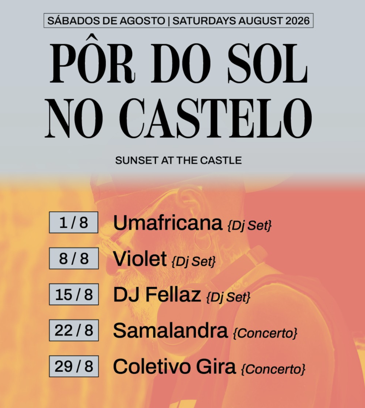 Pôr do sol no Castelo